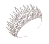 DOITOOL 1 Pc rosa diamante de imitación peluquín de boda de cristal tiara pelo de la boda nupcial antiguo joyas venda Perder sombrerería