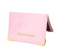 DOITOOL 1 Pieza Caso De Identificación Llave Pequeño Soporte De Tarjeta Simple Estuche Portatarjetas Portatil Titulares De Documentos De Viaje Poseedor Rosa El Plastico