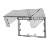 DOITOOL 1 pieza cubierta de enchufe impermeable de doble posición transparente carcasa protectora autoadhesiva para electricidad interior y exterior cocina baño y espacios comerciales