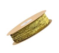 DOITOOL 1 Rollo Cinta Decorativa Color Dorado para Manualidades Diy de Metros de Cinta de Flocking para Bodas Fiestas y Decoraciones de Hogar