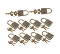 DOITOOL 10 Juegos Metal Padlocks With Keys For Pirate Treasure Boxes Lock And Key Accessories For Halloween Parties Role-playing Games And Themed Events