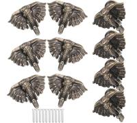 DOITOOL 10 juegos Tiradores Vintage de Animal para Muebles de Aleación de Zinc Estilo Antiguo Perillas para Armarios y Gabinetes Mango Ergonómico y Fácil Instalación Color Bronce