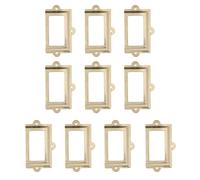 DOITOOL 10 Marcos Metálicos para Etiquetas de Botiquín Dorados Soportes para Cajones de Farmacia Marco para Etiquetas de Muebles Set de 10 Piezas para Organización de Cajones