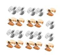 DOITOOL 10 Pares Cierre De Presión De Metal Ganchos De Lazo De La Cortina Botones Metálicos Invisibles Alzapaños para Cortinas Magnética