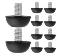 DOITOOL 10 Patas Ajustables para Muebles - Niveladores con Rosca M8 - Almohadillas de Goma Ajustables para mesas, sillas y armarios