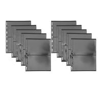 DOITOOL 10 Piezas Álbum de Sellos Transparente de Pvc Negro, Páginas de Doble Cara Ligeras para Coleccionistas, Adecuado para Almacenamiento y Organización de Sellos