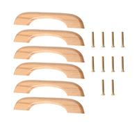 DOITOOL 10 piezas Cocina Tiradores de muebles de madera Tiradores para gabinetes de madera Tiradores de cajones con tornillos de 20 piezas para muebles de gabinete (5 pulgadas)