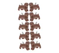 DOITOOL 10 Piezas Colgante de perros de resina encantos para pulseras encanto de la pata Accesorios de bricolaje para mascotas encantos artesanales cuentas de gato amigos Metal Marrón
