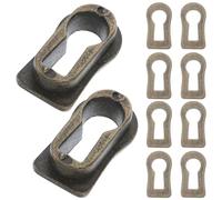 DOITOOL 10 Piezas de Cubiertas Decorativas Ovaladas para Ojo de Cerradura de Muebles Aleación de Zinc Color Bronce Antiguo Tamaño 22X12X7 MM Herrajes para Muebles Vintage y Modernos