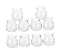 DOITOOL 10 Piezas Ecological Hydroponic Succulent Planter Transparent Desktop Plants Vessel For Indoor Micro Landscape and Succulent Cultivation
