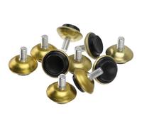 DOITOOL 10 Piezas Nivelador Ajustable para Patas de Muebles M6*10, Tornillo para Mesa y Silla, Almohadilla Resistente para Escritorio, Patas Regulables para Hogar y Oficina