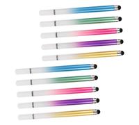 DOITOOL 10 Piezas Stylus Pen para Tablet y Teléfono Capacitivo Preciso de Doble Punta Colores Gradientes Macaron Rosa Azul Púrpura Verde Amarillo Compatible con Pantallas Táctiles