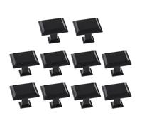DOITOOL 10 piezas Tiradores Cuadrados de Aluminio Negro para Muebles de Resistentes y Duraderos para Renovar Puertas de Armarios
