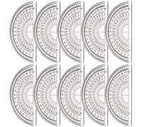 DOITOOL 10 Transportadores De Plástico Transparente para Estudiantes para Medir Ángulos para Aulas Matemáticas Pequeños