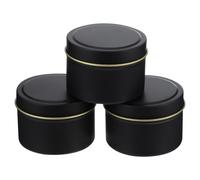 DOITOOL 10 Unidades Lata de Vela DIY de Hierro Negro Capacidad Moderada y Superficie Lisa, Recipiente Adecuado para Almacenamiento de Pequeños Objetos en Oficina
