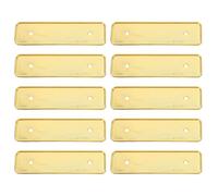 DOITOOL 10 Unidades Placas de Nombre Metálicas Doradas Pines Insignias para Empleados Chapas de Metal con Broche de Seguridad para Uniformes de Oficina y Personal de Trabajo