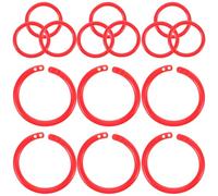 DOITOOL 100 Anillas Flexibles para Libros y Hojas Sueltas, Color Rojo, Plástico Resistente, Diámetro 20 MM, para Proyectos DIY y Uso Escolar