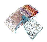 DOITOOL 100 Bolsas de Organza Cordón para Pulseras y Dulces, Fácil Apertura y Cierre, Material Organza, Ideales para Bodas y Compromisos