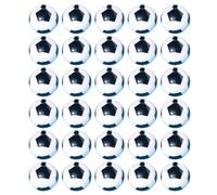 DOITOOL 100 Cuentas Acrílicas de Fútbol Negro y Blanco, Espaciadores Lisos para DIY Joyería, Accesorios para Pulseras y Collares, Decoración de Manualidades y Fiestas, 100