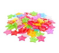 DOITOOL 100 Piezas Botones de Estrella para Manualidades y Costura, Plástico Colorido, Diseño Compacto y Encantador, Ideales para Scrapbooking y Proyectos DIY