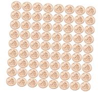 DOITOOL 100 piezas Botones de Madera Naturales para Manualidades DIY de Accesorios de Madera para Pintura y Decoración para Pulseras y Proyectos