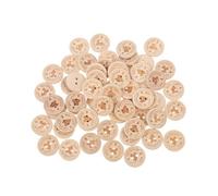 DOITOOL 100 Piezas Botones para Coser de Madera Redondos de 20mm con Diseño de Corazón, Resistentes y Decorativos para Proyectos DIY y Accesorios como Sombreros
