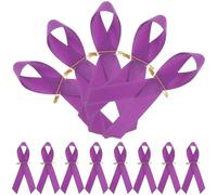 DOITOOL 100 Piezas Broche Único de Cinta de Poliéster Púrpura Símbolo de Armonía, Práctico y Resistente para Decoración Colegio en Fiestas y Carnavales