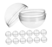 DOITOOL 100 Piezas Cápsulas Transparentes Redondas Rellenable para Máquina de Gomas Envase Plástico Reutilizable para Fiestas y Almacenaje Pack de Unidades