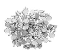 DOITOOL 100 Piezas de Base para Broches de Hierro con Clip de 3cm para Manualidades DIY y Exhibición de Joyas Decorativas Color Plata