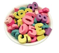 DOITOOL 100 Piezas de Madera Números Coloridos para Manualidades, Decoración de Pared Infantil, Material Educativo DIY Seguro y Cortado Precisión, Adecuado para Fiestas y Actividades