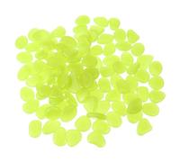 DOITOOL 100 Piezas de Piedras Luminosas Amarillas para Jardín y Pecera, Hechas de Material Sintético, Ideales para Decorar Caminos y Plantas en Ambientes Oscuros