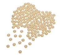 DOITOOL 100 Piezas Surtido de Botones Dorados Gemas de Circonita para Manualidades, Aleación de Zinc y Plástico, Decoración Versátil y Fácil de Usar para Bodas y DIY