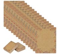 DOITOOL 100 Tarjetas de Exhibición para Joyas y Collares Estampado Floral, Papel Ligero y Tamaño 5.1x6.3cm, Ideales para Almacenar y Presentar Pendientes en Tienda