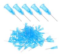 DOITOOL 100 Unidades Aguja Dispensadora Portátil para Pegamento Adhesivo de Acero Inoxidable y Plástico Punta 23 Gauge, Tecnología Delicada y Manual para Uso Industrial