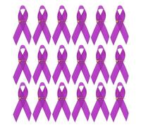 DOITOOL 100piezas Broche De Caridad Lazo Morado De Satén Pins De Concientización Para Cáncer De Páncreas Violencia Doméstica Eventos Funerales