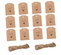 DOITOOL 100piezas Etiqueta Colgante De Papel Kraft Para Manualidades De Obsequio Para Hornear y Deseos Diseño Decorativo De Embalaje