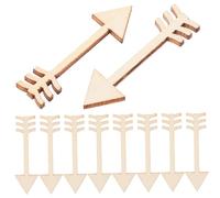 DOITOOL 100Piezas Flechas de Madera sin Terminar para Manualidades Decoraciones de Boda y Proyectos DIY Chips de Madera para Artesanías Surtido Madera Natural