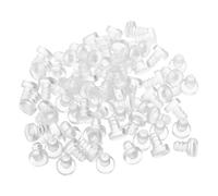 DOITOOL 100piezas Protector De Parachoques Anticolisión Partículas De Caucho para Puertas De Gabinetes Almohadillas Protectoras Transparentes para Muebles Cocina y Baño