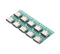 DOITOOL 10Piezas Tablero USB C Adaptador de Receptáculo Femenino Instalación y Conversión PCB para Transmisión Fiable y Rápida Compatible con Múltiples