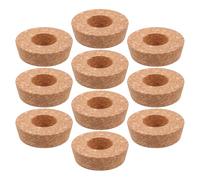 DOITOOL 10piezas Tapas De Corcho para Jarrones Hidropónicos Tapones De Corcho con Orificio Central De Reemplazo De para Macetas De Vidrio De Cultivo Hidropónico Tapas para Terrarios De Par