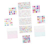 DOITOOL 11 hojas Pegatinas Diamante Autoadhesivas de Acrílico para Decoración DIY Manualidades Niña Cumpleaños Cristales Brillantes