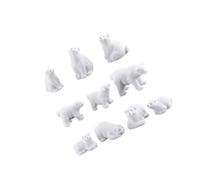 DOITOOL 11 Piezas Miniatura Oso Polar Micro Paisaje Adornos Resina Decorativos para Jardín y Escritorio Diseño Creativo Seguro Mezcla de Estilos para Navidad y Hogar