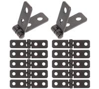DOITOOL 12 Bisagras Pequeñas de Hierro Negras 60X13 MM para Armarios y Cajas de Madera Herrajes Plegables Reforzados Accesorio para Muebles y Cofres