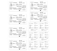 DOITOOL 12 hojas de pegatinas extraíbles para organizar ropa - Etiquetas adhesivas de PVC para armario - Etiquetas autoadhesivas para organizar cajones de dormitorio