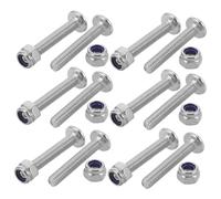 DOITOOL 12 Juegos de Tornillos para Futbolín de Acero al Carbono M4x25mm Fácil Instalación y Reemplazo para Mantenimiento y Juego Competitivo