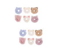 DOITOOL 12 Piezas Anillo De Pelo Motas De De Caballo Elásticas Coletero Borroso Cuerdas De De Caballo Elásticas Bandas Para La Cabeza Para Tiara Niño Pompón Navidad