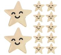 DOITOOL 12 Piezas Broche Ligero y Cómodo de Aleación de Figura de Cinco Puntas Dorado para Accesorios de Fiesta y Decoración del Día Veteranos