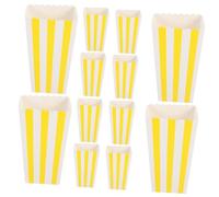 DOITOOL 12 Piezas Cajas de de Papel Amarillas Rayas Paquete de Unidades Contenedores Seguros para Snacks Fritos para Fiestas Cine y Cumpleaños