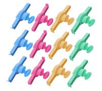 DOITOOL 12 piezas Clips para Sellado de Bolsas de Snacks y Alimentos Reutilizables Compactos y Resistentes Adecuados para Bolsas de Plástico Pan y Chips Clips de Almacenamiento Versátiles