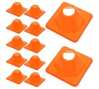 DOITOOL 12 Piezas Marcador de Cono de Agilidad Naranja | Material PE Flexible y Ligero, Diseño Parte Superior Ensanchada, Resistente a Deformaciones, Adecuado para Ejercicios